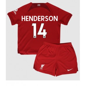 Liverpool Jordan Henderson #14 kläder Barn 2022-23 Hemmatröja Kortärmad (+ korta byxor)